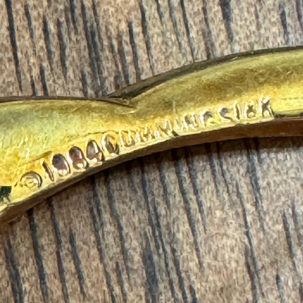 SOLID 18K GOLD ANGELA CUMMINGS VINTAGE 1984 SEAGULL PIN BROOCH - Picture 4 of 9